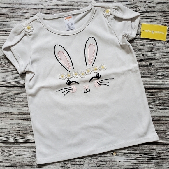 Embroidered Easter Bunny T-Shirt Spring Jubilee Collection NWT - Picture 4 of 4